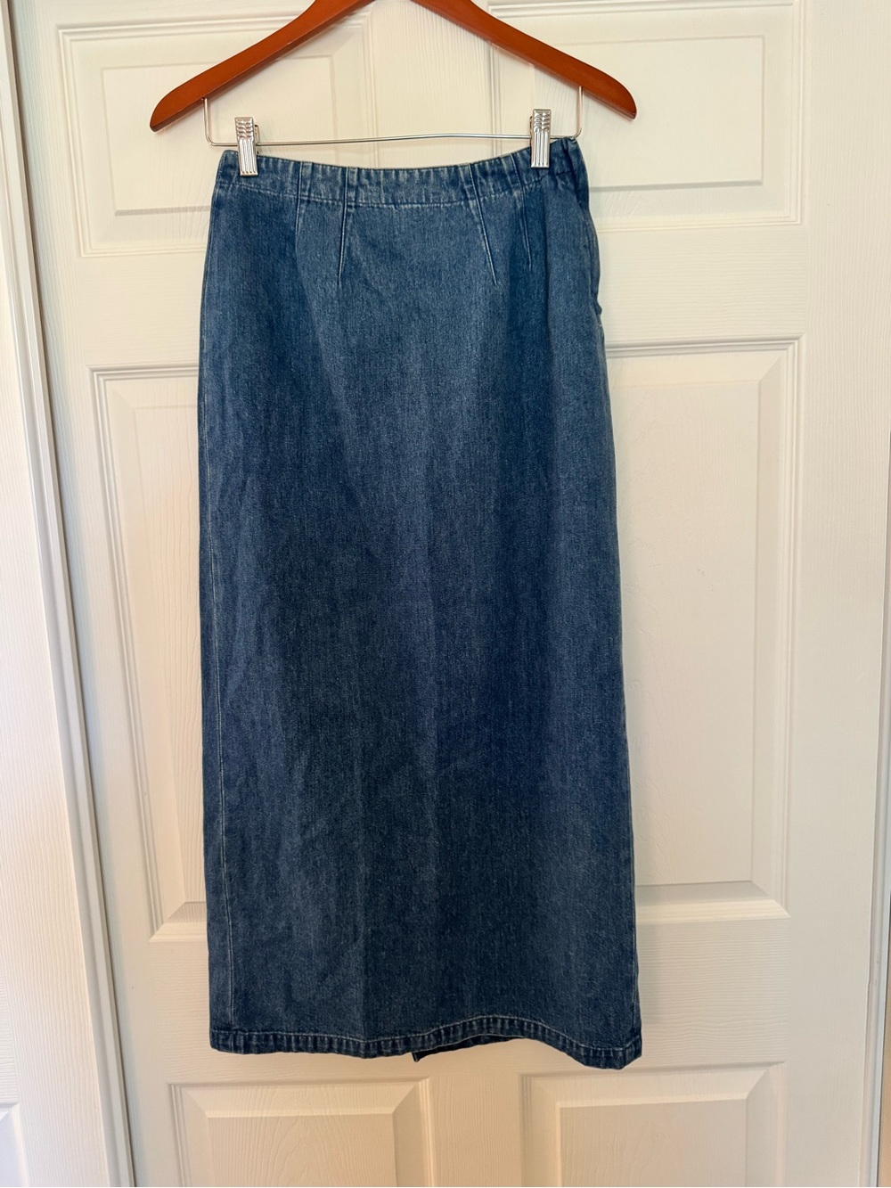 Vintage Y2K Eddie Bauer Denim Maxi Skirt Blue Jean Size 2